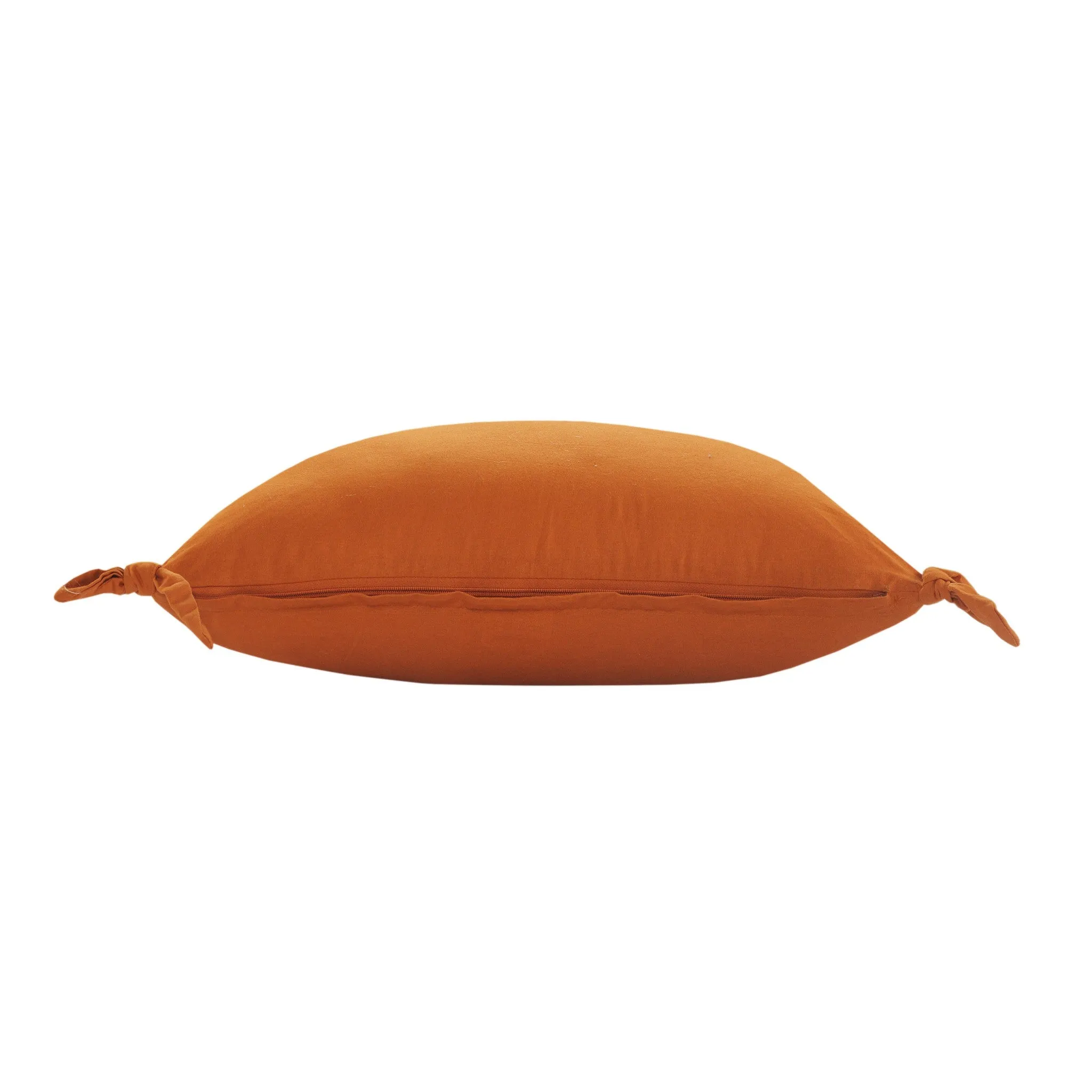 16" X 24" Burnt Orange 100% Cotton Zippered Pillow