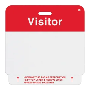 500 Pack - Self Expiring Visitor Temp Badges (P/N T2014)