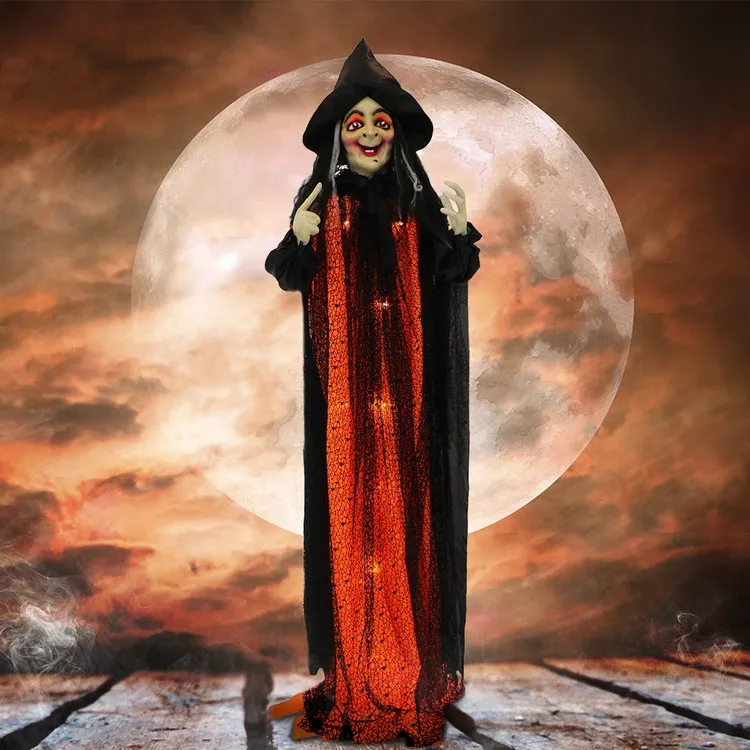 6" Standing Light-Up Witch with Sound