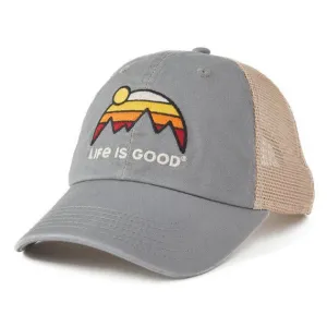 Adult Unisex Retro Mountains Soft Mesh Back Cap
