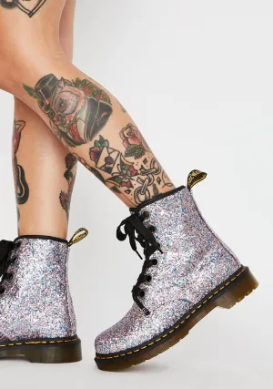 Blue 1460 Farrah Glitter Boots