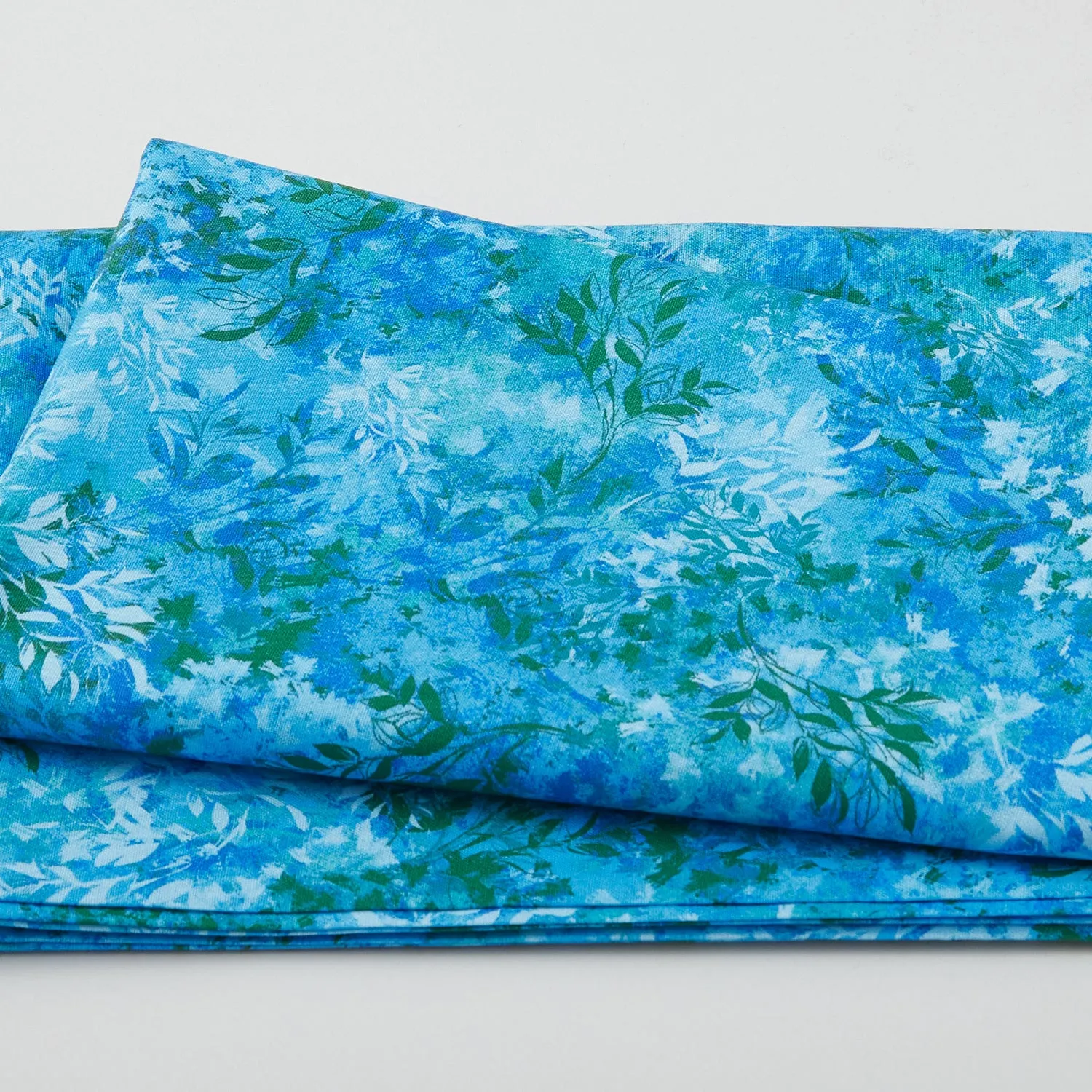Blue Muse - Floral Imprint Azure 2 Yard Cut