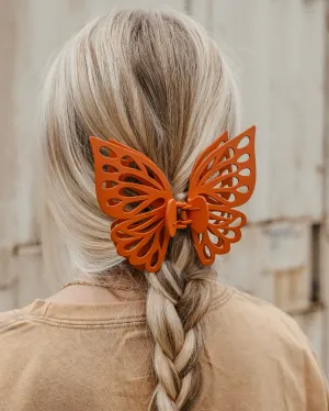 Burnt Orange Jumbo Butterfly Claw Clip