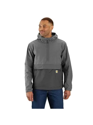 Carhartt Men's Rain Defender Loose Fit Lightweight Packable Anorak Jacket Steel/Gravel 105749-EA7