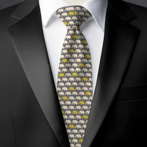 Chokore Grey Silk Tie - Wildlife range