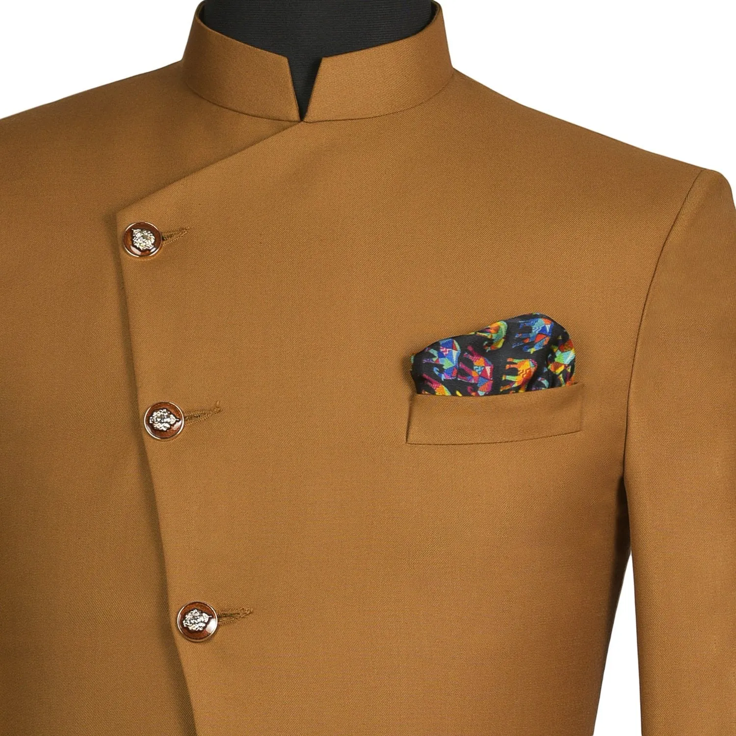 Chokore Multi-coloured Elephants Silk Pocket Square from the Wildlife range