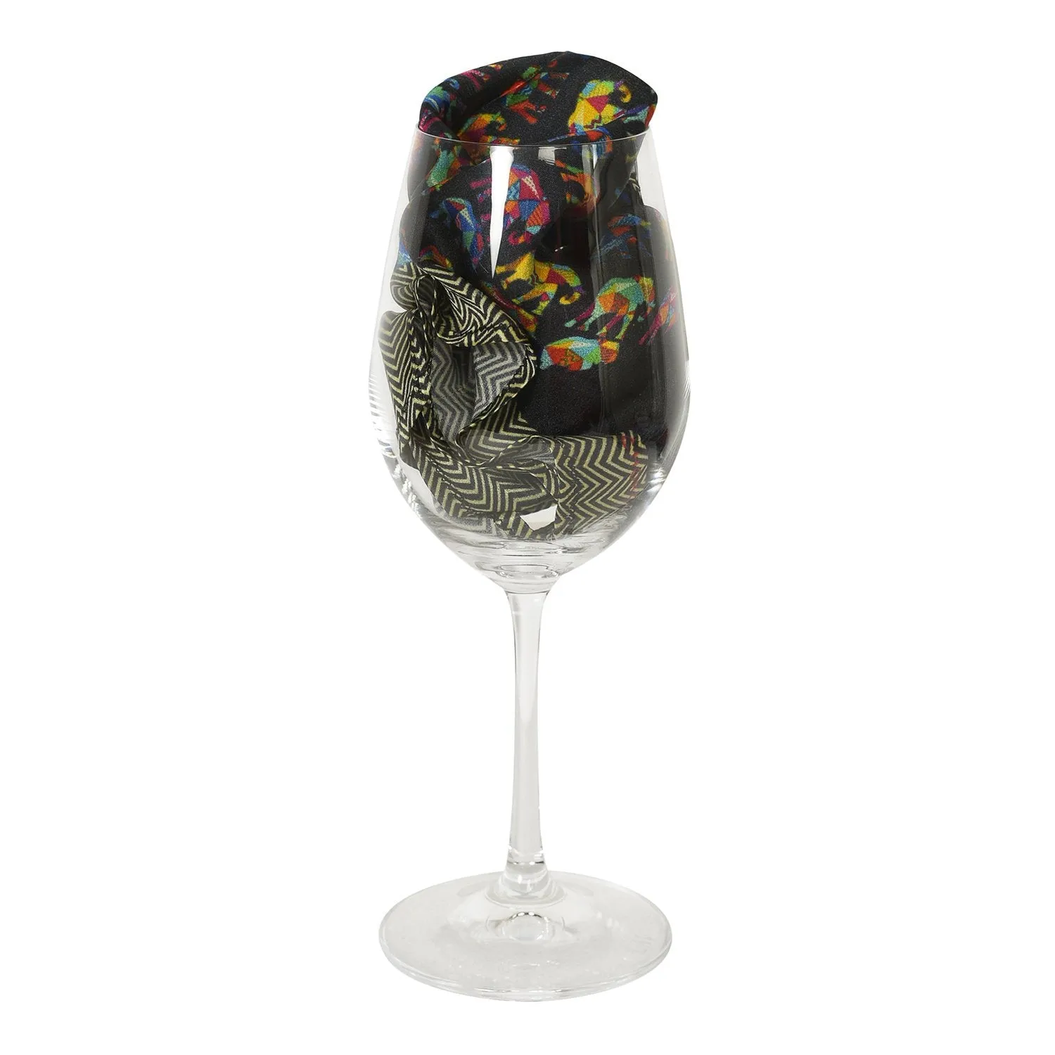 Chokore Multi-coloured Elephants Silk Pocket Square from the Wildlife range