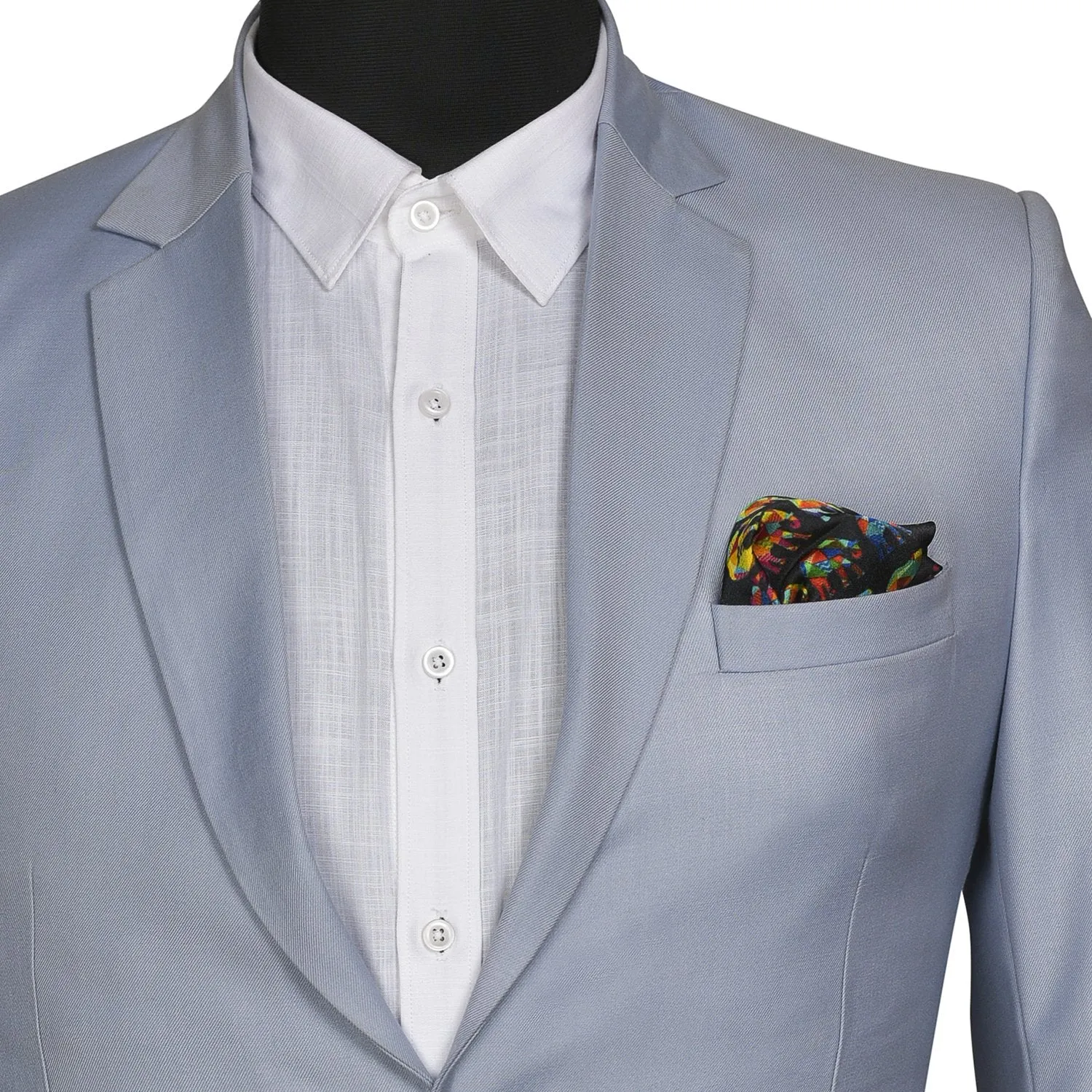 Chokore Multi-coloured Elephants Silk Pocket Square from the Wildlife range