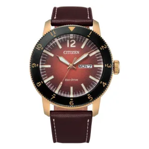 Citizen Brown Leather Men's Solar Watch - AW0079-13X
