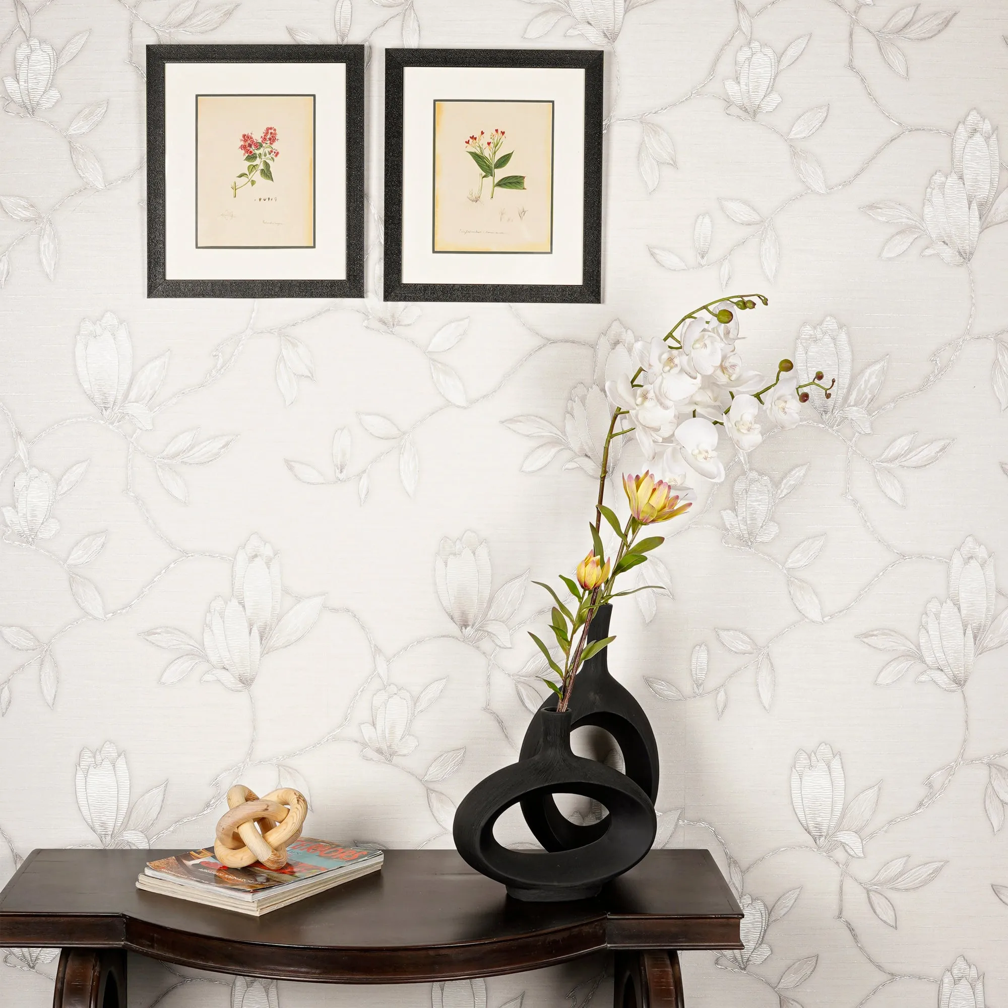 Contemporary Black Vase Set