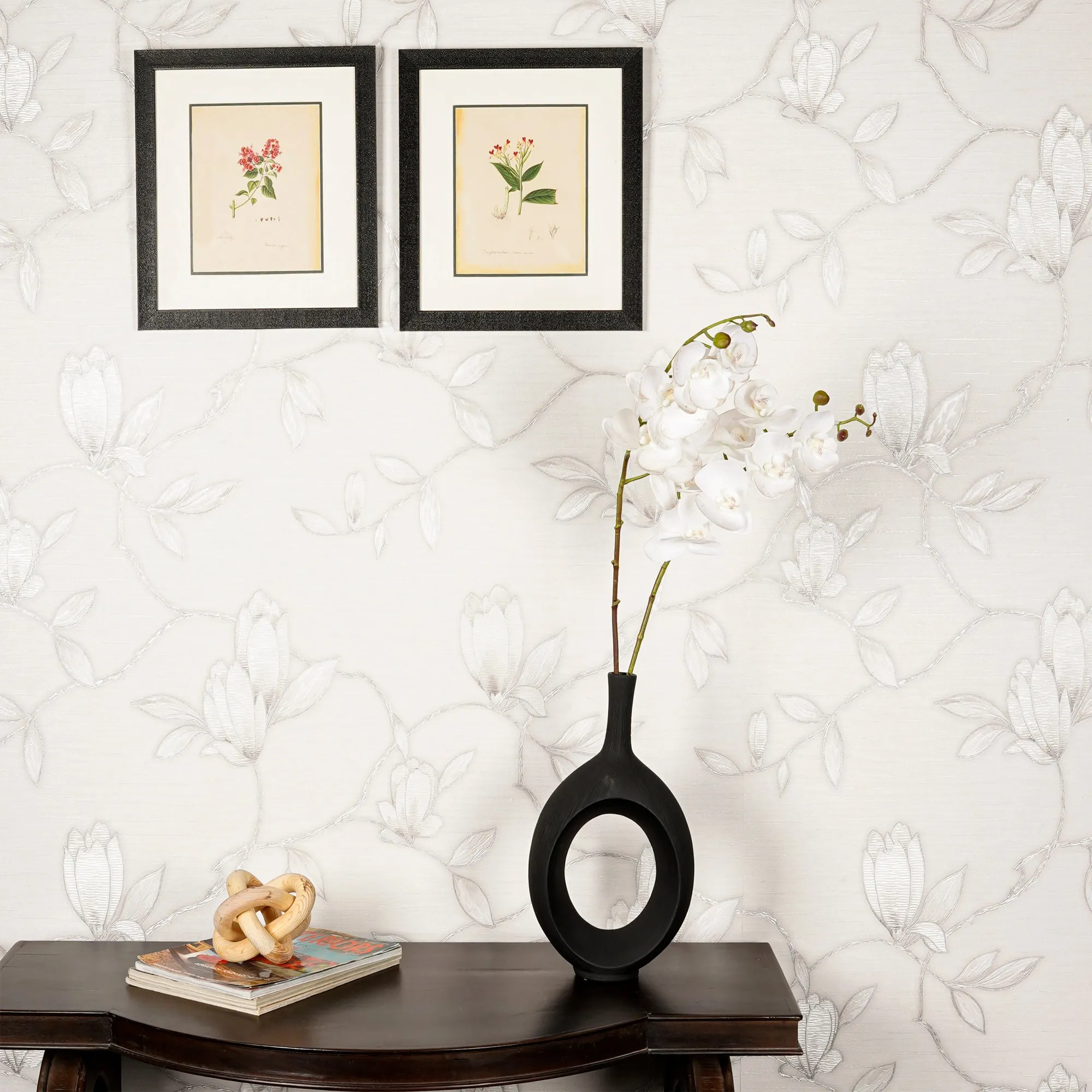 Contemporary Black Vase Set