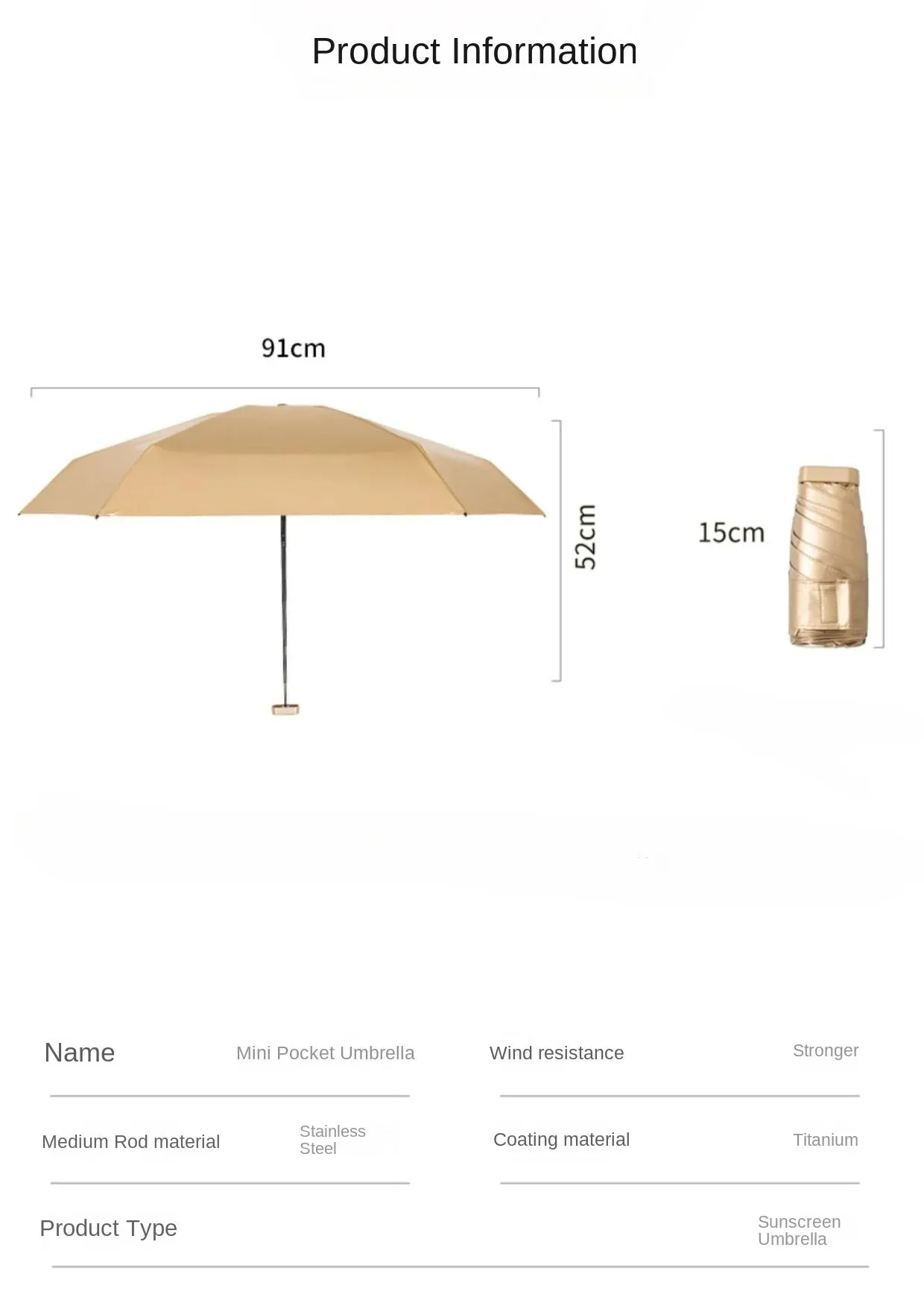 DAYS ON DAYS Floral Portable Mini Umbrella