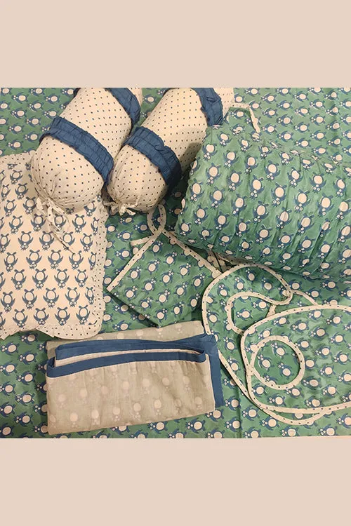 Earthen Nest Hand Block Printed Kids Furnishings- Penguin