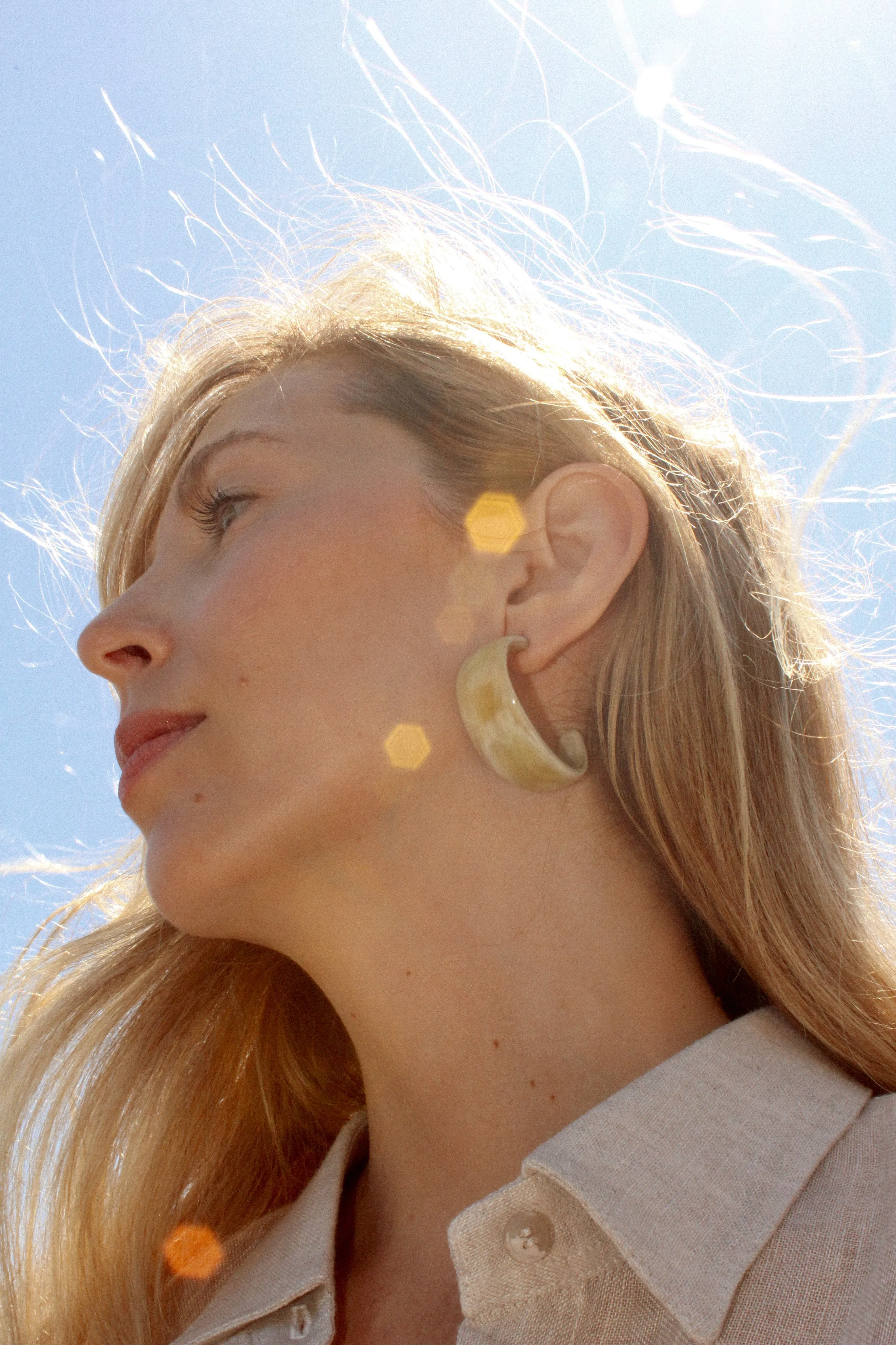 Eva earrings caramel