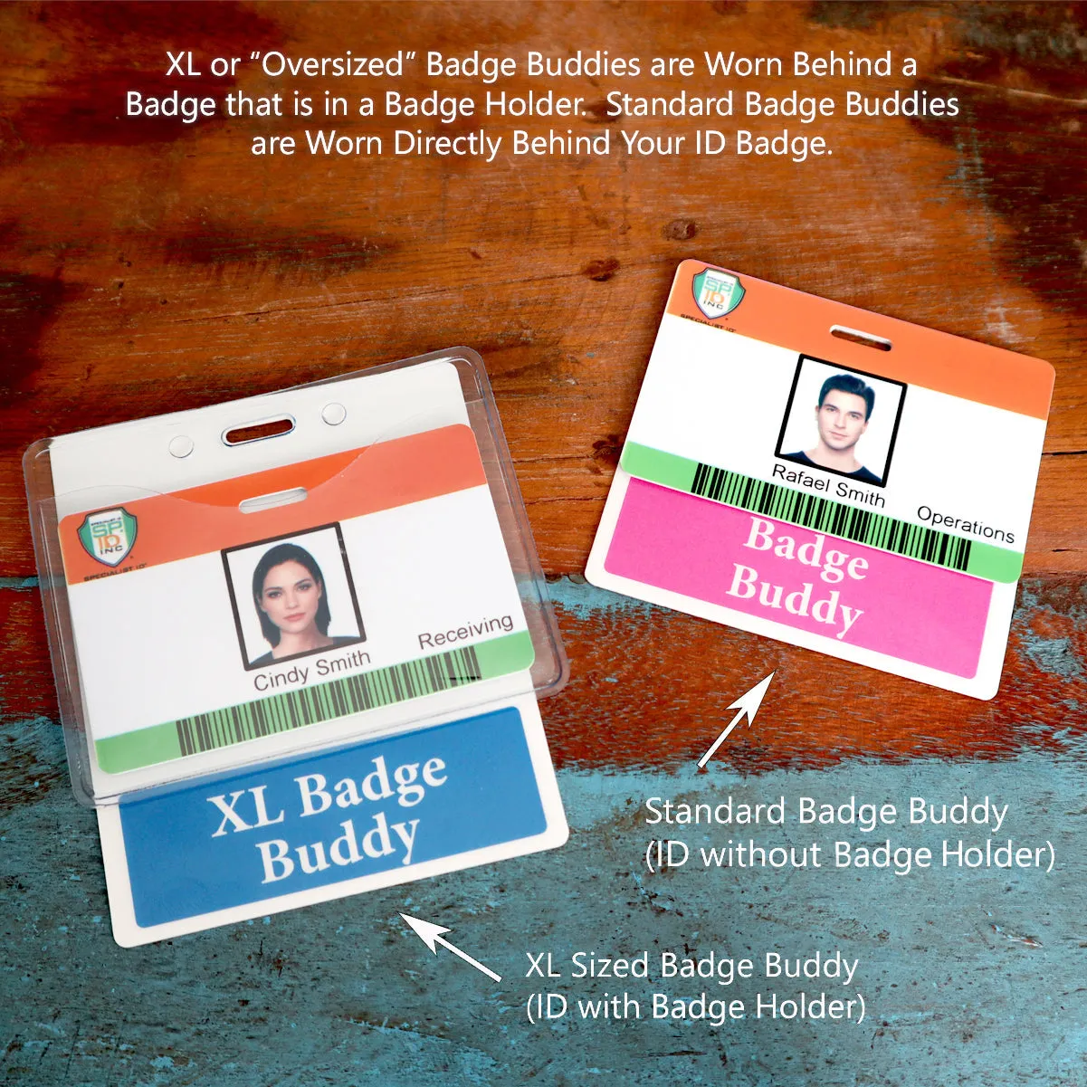 Extra Large SURGICAL WORK Badge Buddy - XL Badge Backer for Surgical Workers- Horizontal Hospital ID Badge Buddies