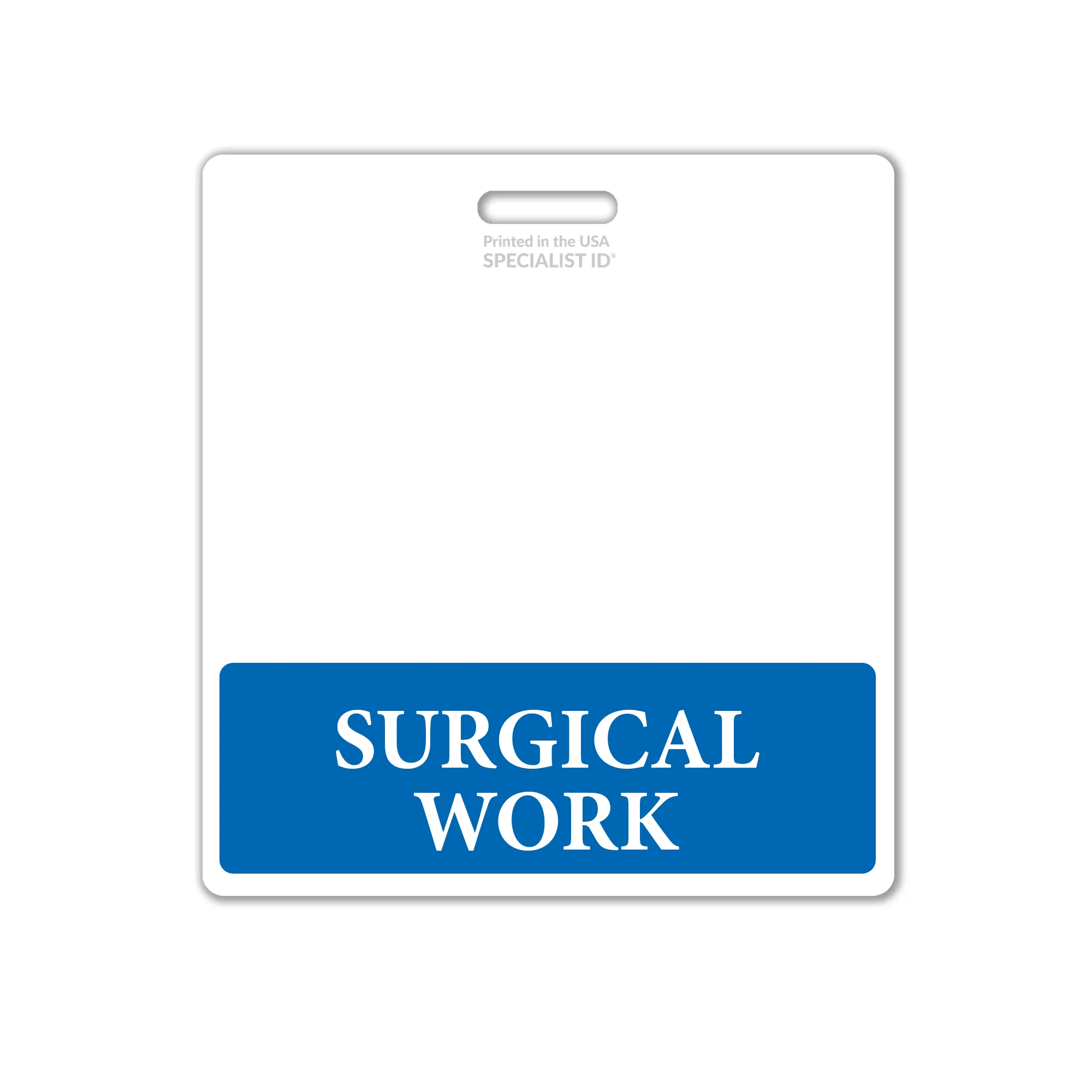 Extra Large SURGICAL WORK Badge Buddy - XL Badge Backer for Surgical Workers- Horizontal Hospital ID Badge Buddies