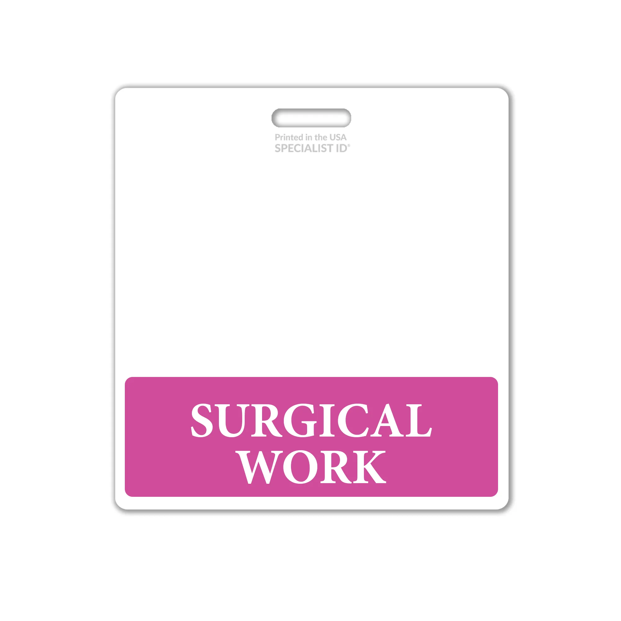 Extra Large SURGICAL WORK Badge Buddy - XL Badge Backer for Surgical Workers- Horizontal Hospital ID Badge Buddies