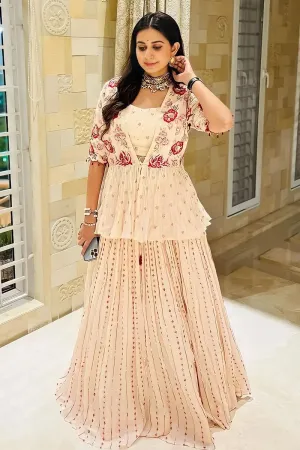 Kinjal Dave Crop Top Lehenga Choli For Wedding