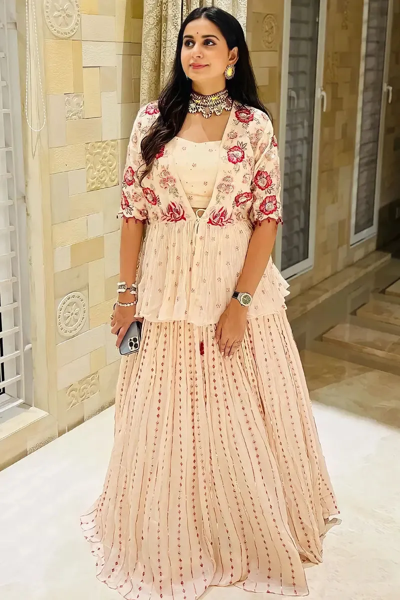 Kinjal Dave Crop Top Lehenga Choli For Wedding