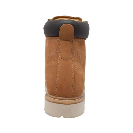 Men's Steel Toe Work Boot Tan Leather Boots