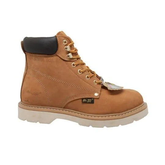 Men's Steel Toe Work Boot Tan Leather Boots