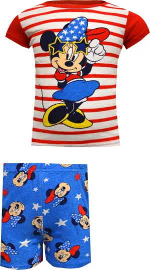 Minnie Mouse Patriotic Toddler Cotton Shortie Pajama