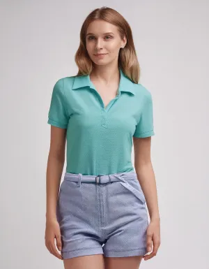 Mint Green Casual Polo Shirt