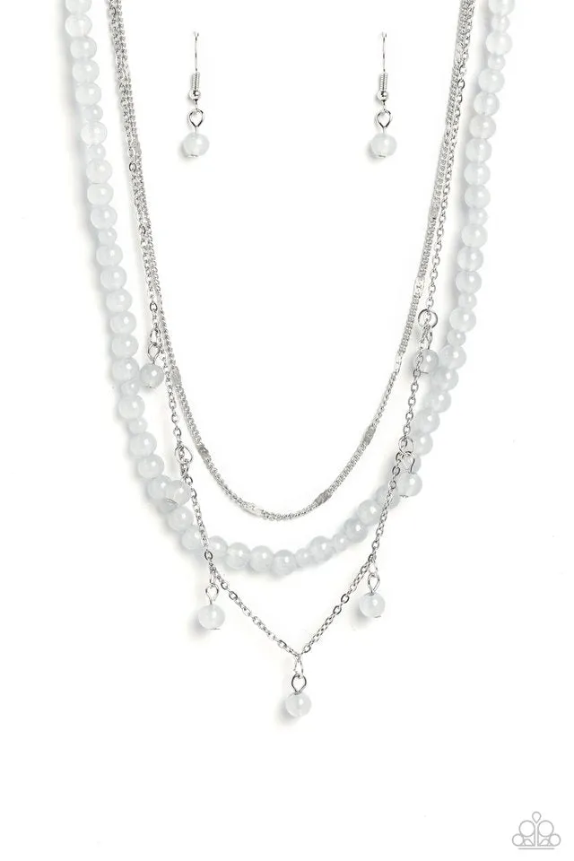 Paparazzi Necklace ~ BEAD All About It - Silver