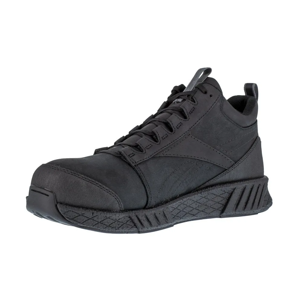 Reebok Fusion Formidable Athletic Work Mid Cut Men's Composite Toe Rb4301 In Black And Black