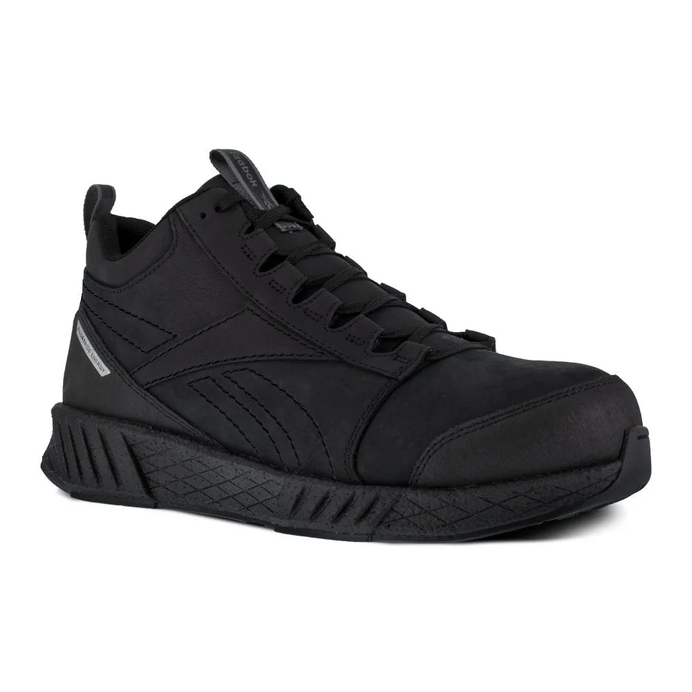 Reebok Fusion Formidable Athletic Work Mid Cut Men's Composite Toe Rb4301 In Black And Black
