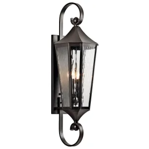 Rochdale 40 In 4-Lights Outdoor Wall Light With Clear Water Glass, Bronze Finish