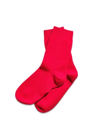 Scarlet Red Cashmere Socks
