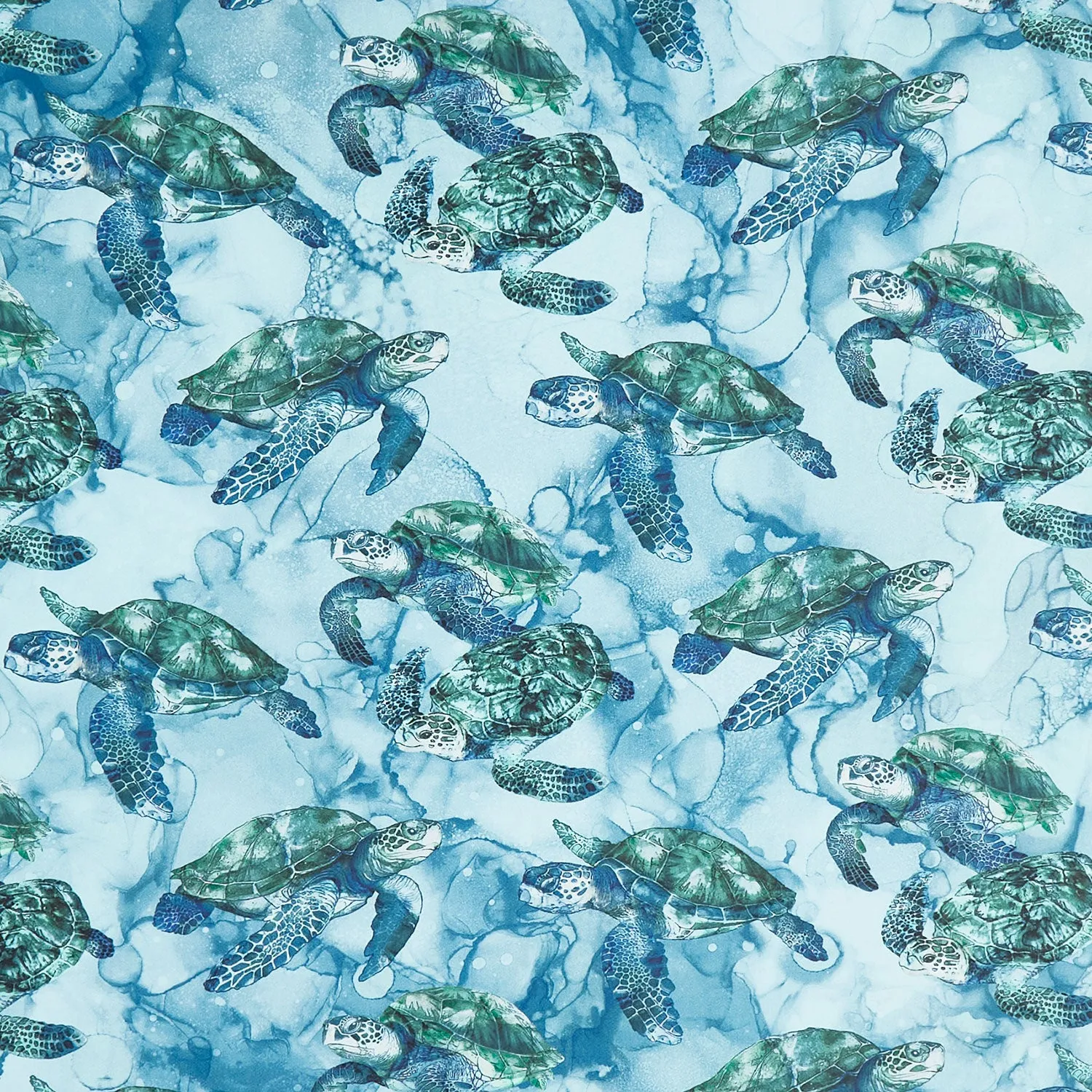 Sea Breeze - Turtles Blue Multi Yardage
