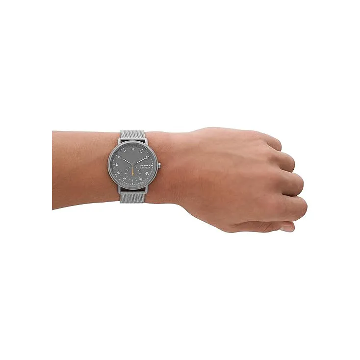 Skagen Kuppel Men's Gray Dial Gray Stainless Steel Band Analog Quartz Two-Hand Sub-Second Watch - SKW6891