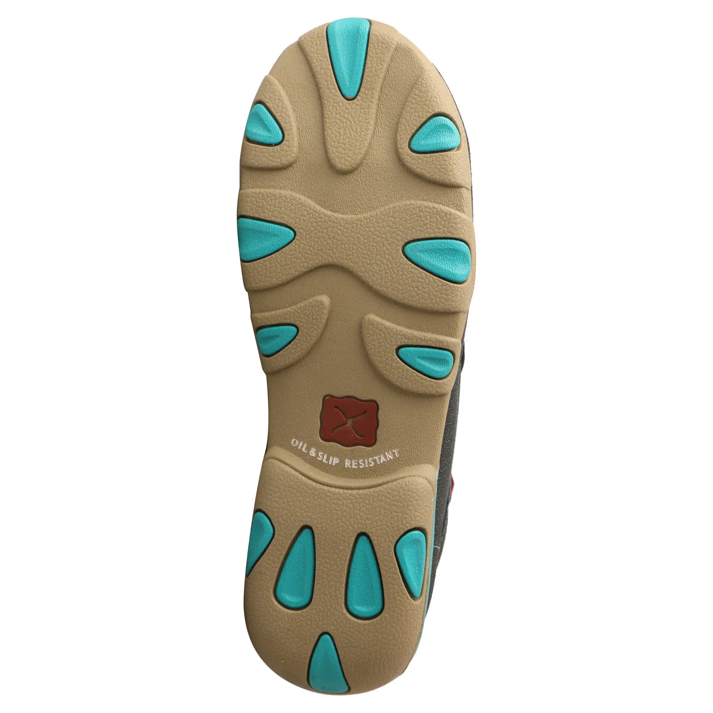 Twisted X Women's Work Chukka Driving Moc-Dark Teal/Turquoise
