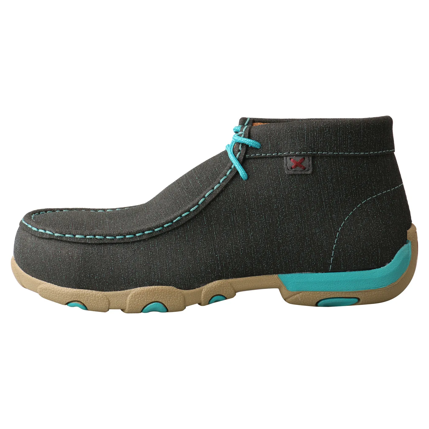Twisted X Women's Work Chukka Driving Moc-Dark Teal/Turquoise