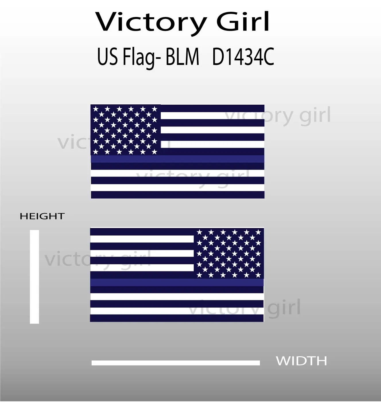 US Flag -With Thin Blue Line- Decal Sticker