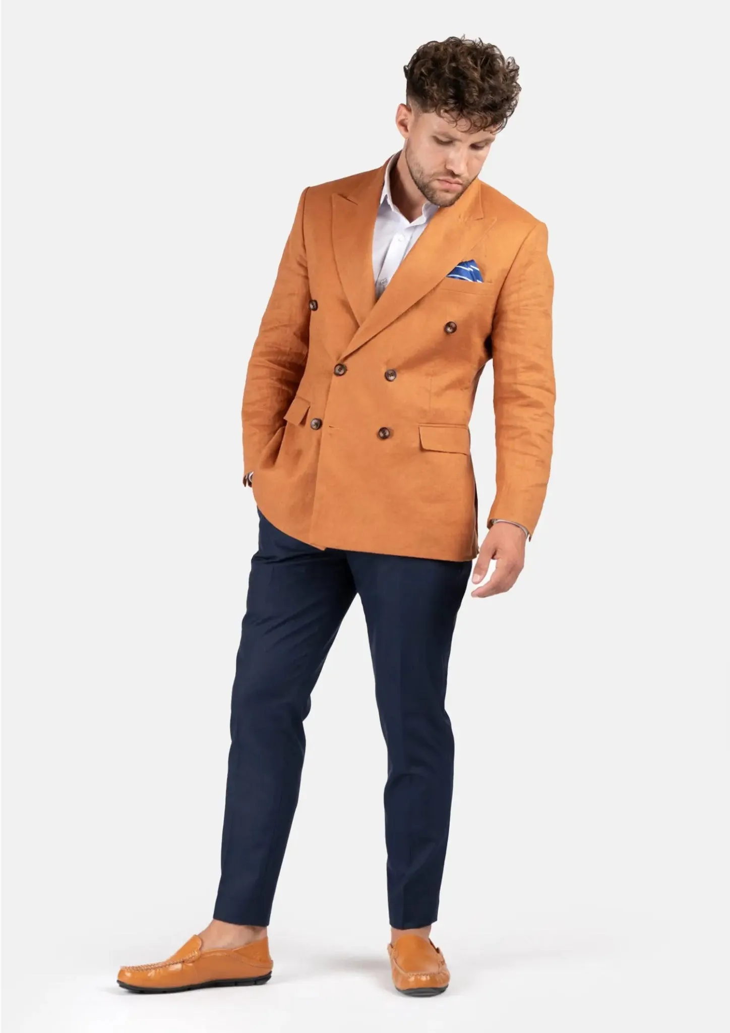 Waverly Burnt Orange Linen Jacket