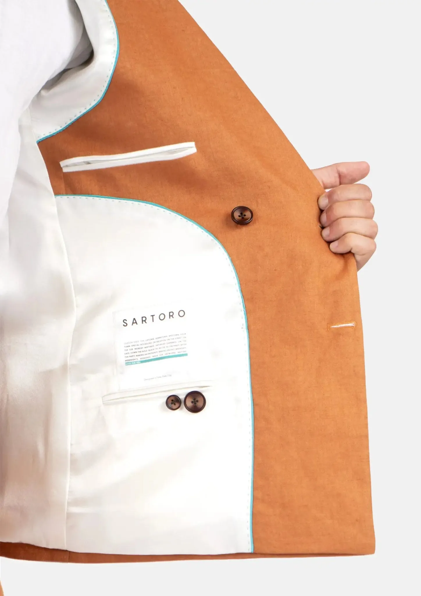 Waverly Burnt Orange Linen Jacket