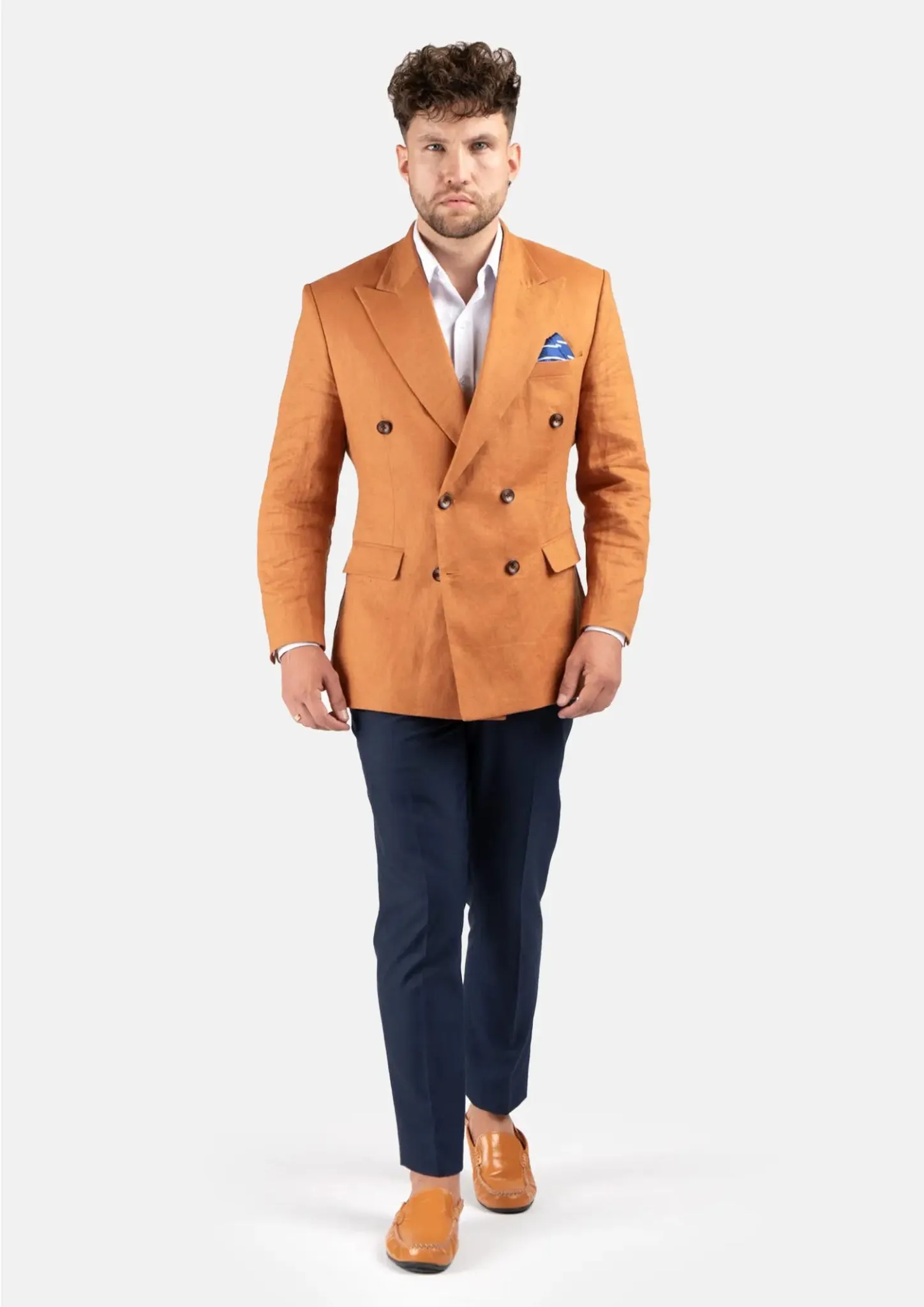 Waverly Burnt Orange Linen Jacket