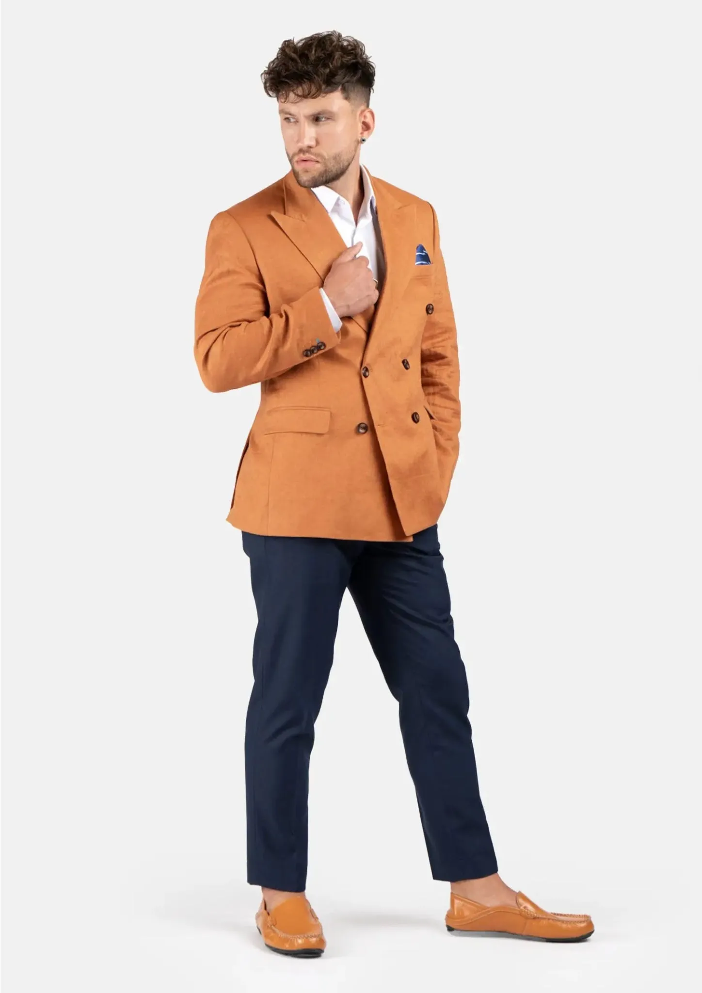 Waverly Burnt Orange Linen Jacket