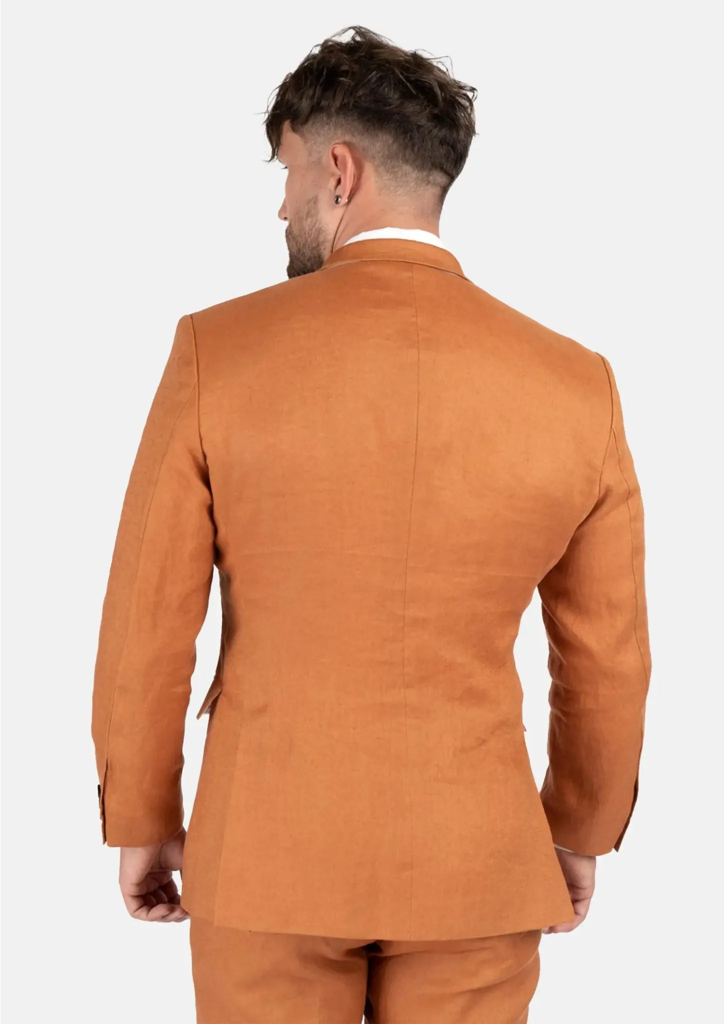 Waverly Burnt Orange Linen Jacket